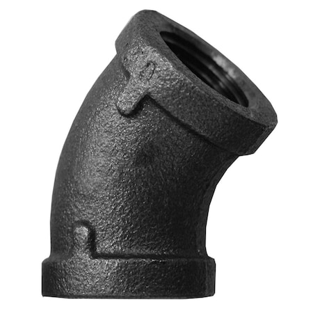Jones Stephens 2-1/2in. Black Iron 45Deg. Elbow, Banded B2900520